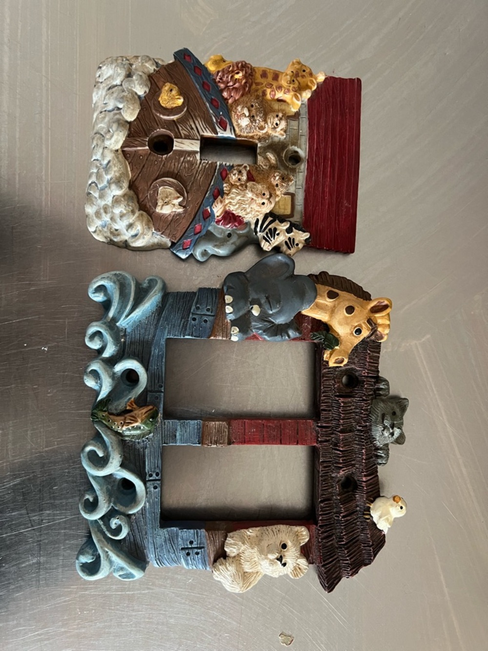 Noah's Ark Light Switch Plate Cover - Multi-Color Animal Design